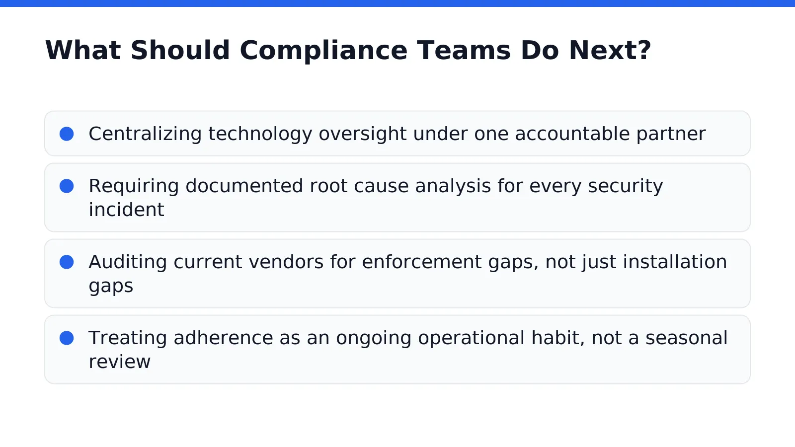 What Should Compliance Teams Do Next